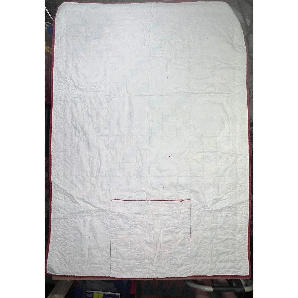 Kansas City Chiefs Handmade Patchwork Quilt Throw Blanket Red Gold‎ 59x41